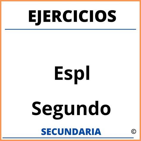 Ejercicios De Espa Ol Para Segundo Grado De Secundaria