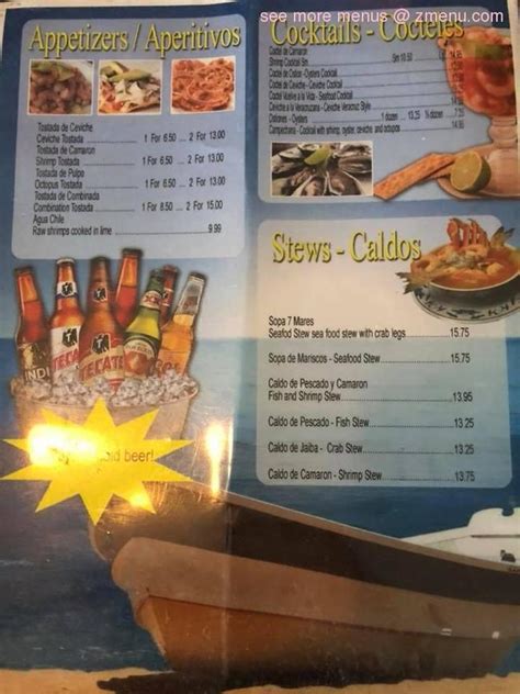 Online Menu Of Mariscos La Jaibita Restaurant Bossier City Louisiana