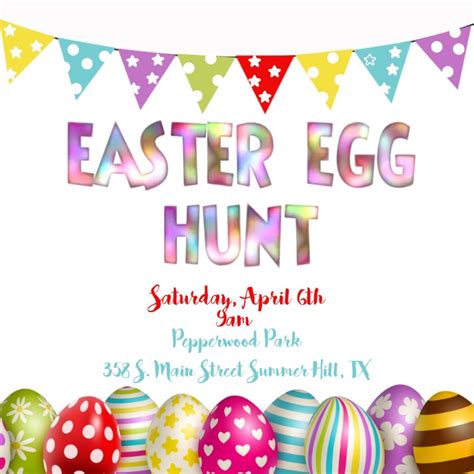 Easter Egg Hunt Template Postermywall