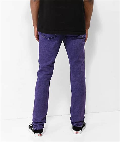 Mens Purple And Paint Striped Jeans Weeklybangalee