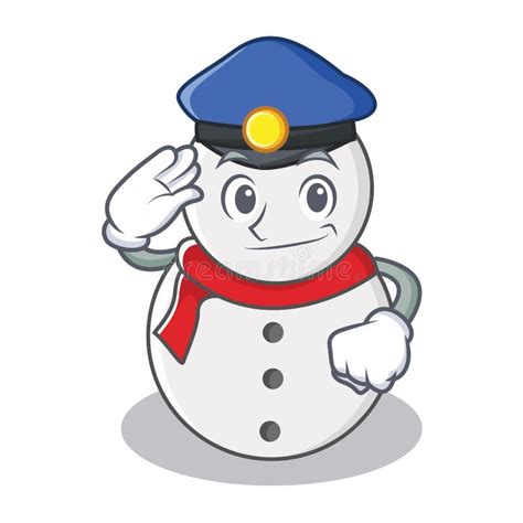 Snowman Cop Stock Illustration Illustration Of Winter 3770269