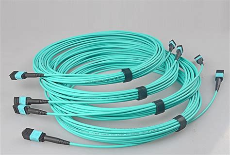 Mm Om3 Mpo Fiber Patch Cord Multimode 24core Mpo Optical Fiber Jumper