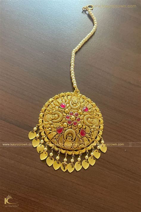 Zaara Traditional Antique Gold Plated Tikka Unique Gold Jewelry