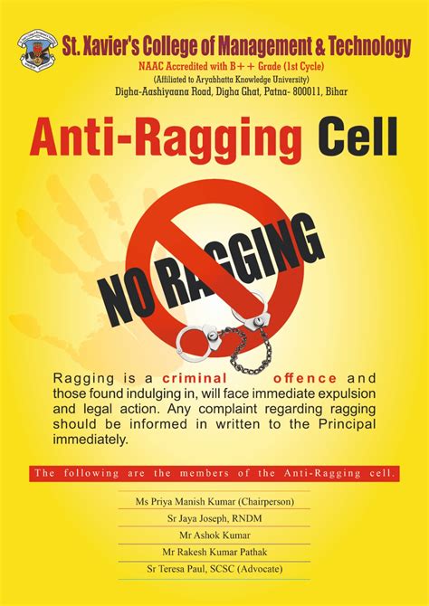 Anti Ragging Cell St Xaviers College Of Management And Technology