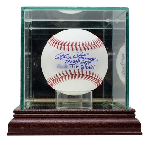 Goose Gossage Signed OML Baseball With Display Case Inscribed Trump