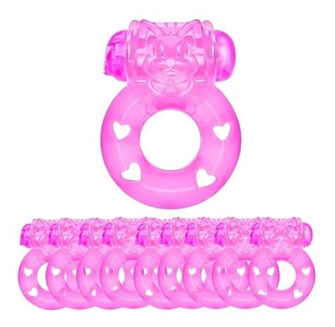 Kit Sex Shop Revenda Anéis Penianos C Vibro Simples Rosa Parcelamento sem juros