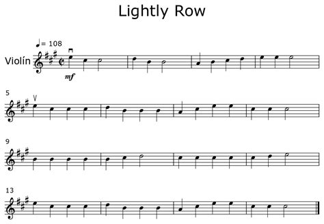 Lightly Row Sheet Music For Violin