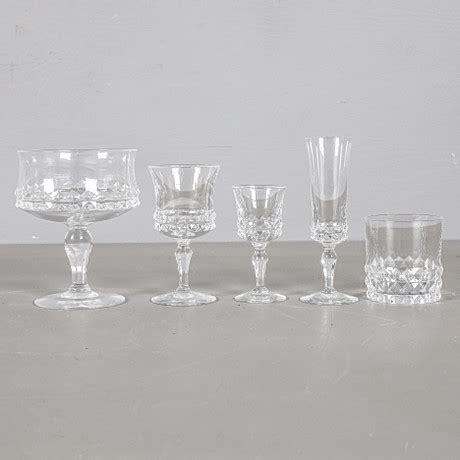 INGEBORG LUNDIN Glasservis Silvia 55 Delar Orrefors 1900 Talets