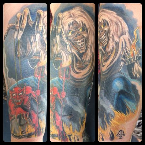 Iron Maiden Album Cover Tattoo Done By Rafael Serrano At Blue Velvet