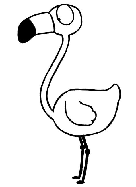 Coloriage Petit Flamant Rose télécharger et imprimer gratuit sur