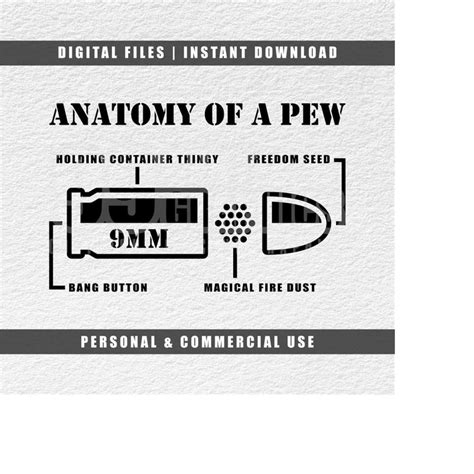 Anatomy Of A Pew Svg Mm Svg Bullet Svg Cricut Svg Engra Inspire