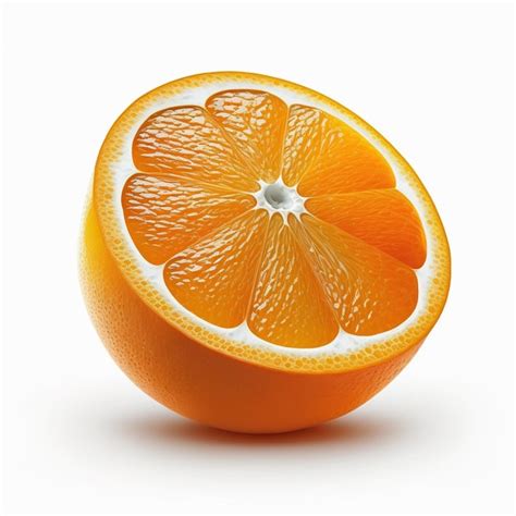 Fruta Naranja Aislada Sobre Fondo Blanco Foto Premium