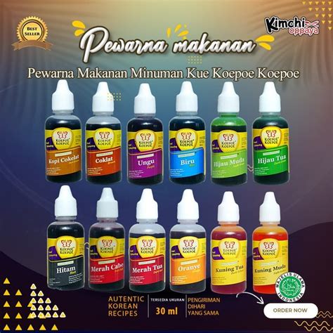 Jual Pewarna Makanan Minuman Kue Koepoe Koepoe 30 Ml All Coloring Di