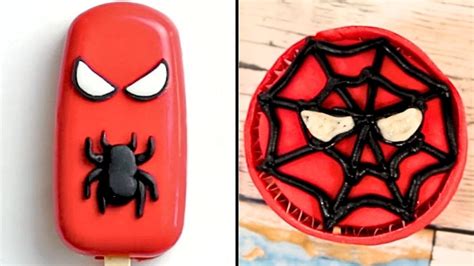 Amazing Spiderman Cake Popsicles Marvel Theme Desserts Superhero