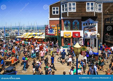 San Francisco Pier Boardwalk Editorial Image Image