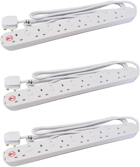 X M A Gang Surge Protected Extension Lead With Individually