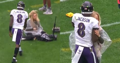 Nfl Player Slams Into Photographer Checks In On Her After The Game