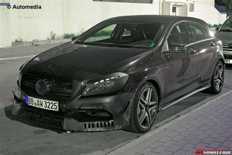 First Mercedes Benz A45 Amg Facelift Spy Shots Gtspirit