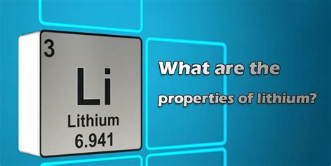 Why lithium popular and which element has similar properties to lithium ...