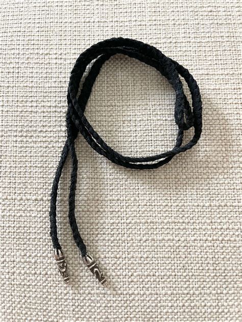 Chrome Hearts Chrome Hearts Leather Braid Bolo Tie Necklace Bracelet