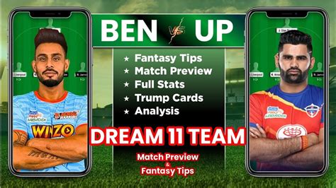 Ben Vs Up Dream Team Kabaddi Prediction Today Up Vs Ben Dream