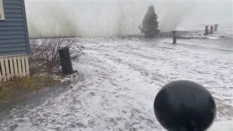 Video Shows Flash Flooding Smash Maine Coast as Winter Storm Rages