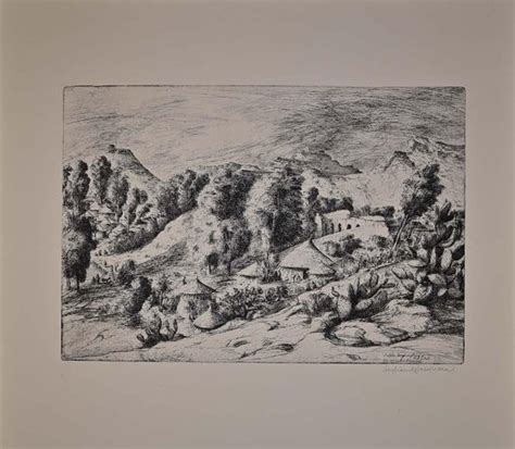 Liviera Di Lino Bianchi Lalibela Biet Gabriel Etching 1943 In