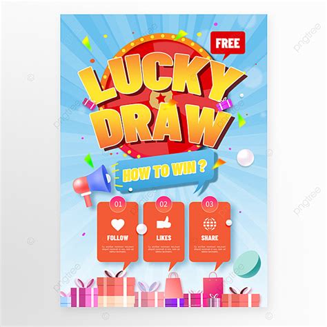 Gift Box Lucky Draw Promotion Poster Template Download on Pngtree