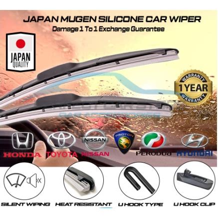 Japan Silicone Car Wiper Perodua Proton Toyota Honda Mazda Nissan