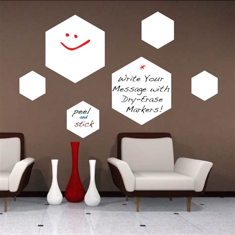 Writable Hexagon Wall Decals Dry Erase Wall Decal Murals Primedecals