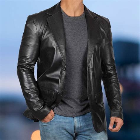 FLAVOR Men Biker Retro Brown Leather Motorcycle Jacket Genuine Leather