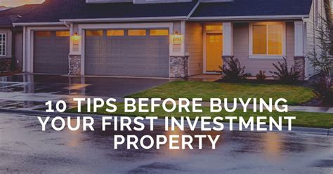 10 Tips Before Purchasing Your First Investment Property Journal Citify