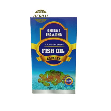 Omega 3 Squalen Minyak Ikan Plus Fish Oil Plus Dha Dan Epa 80 Kapsul