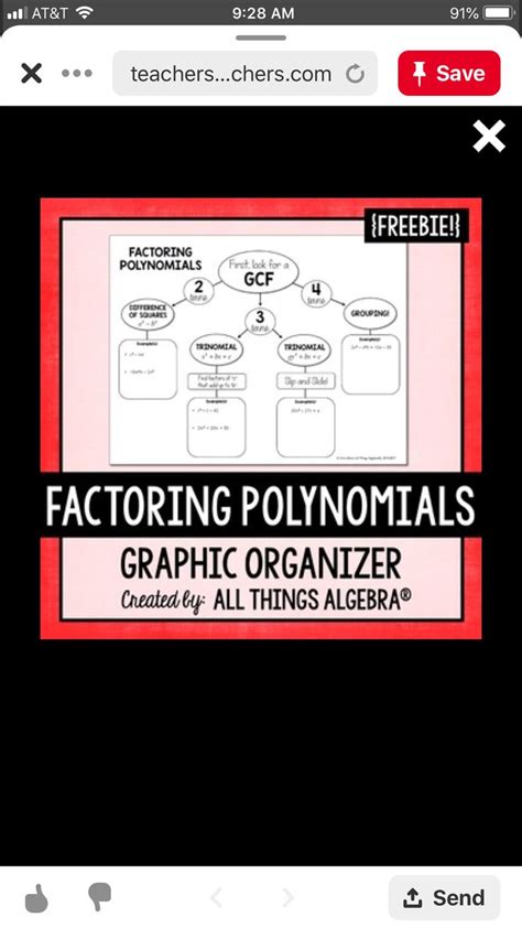 Pin On Maths Factoring Polynomials Graphic Organizers Polynomials