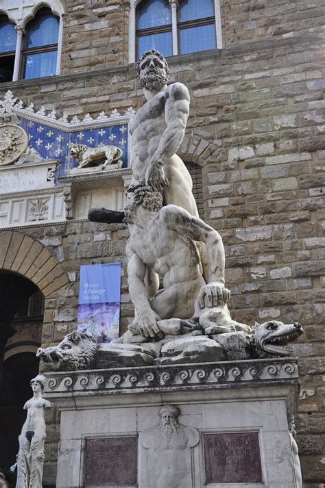 Hercules And Cacus Monument From Piazza Della Signoria Square Of