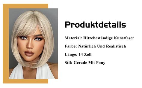 Testar Zoll Blonde Bob Per Cken F R Schwarze Frauen Kurze Gerade