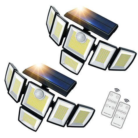 Imaihom Solar Outdoor Lights With Heads Led Motion Sensor Lights