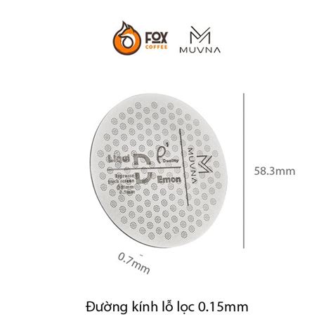 Lưới Lọc Cà Phê 58mm MUVNA ESPRESSO PUCK SCREEN Fox Coffee Vietnam