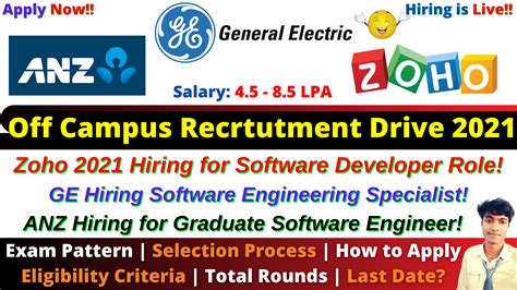 Zoho Off Campus Drive Software Developer Any Graduate In Any