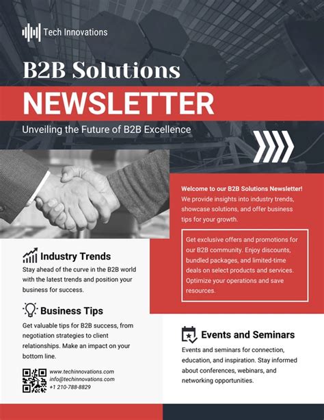 B2B Solutions Newsletter Template Venngage