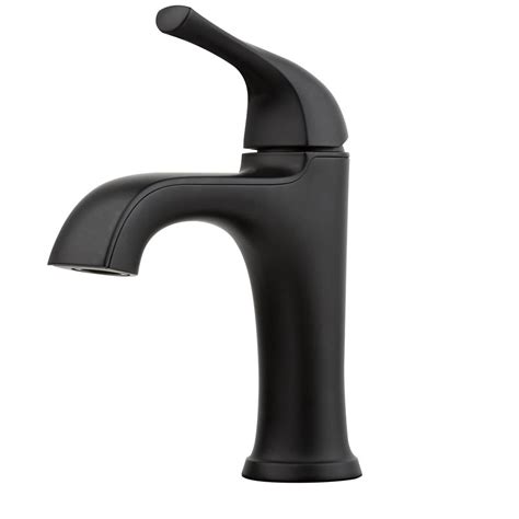 Pfister Ladera Single Hole Single Handle Bathroom Faucet In Matte Black