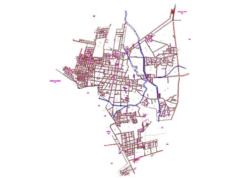 Uriangato Carta Urbana En Autocad Descargar Cad Gratis 14347 Kb