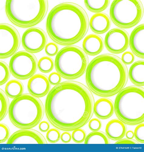 Seamless Organic Pattern With Green Circles Stock Vector Illustration