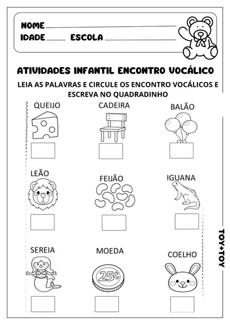 Atividades Infantil Encontro Voc Lico Toy Toy