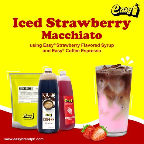 Iced Strawberry Macchiato Easy Brand