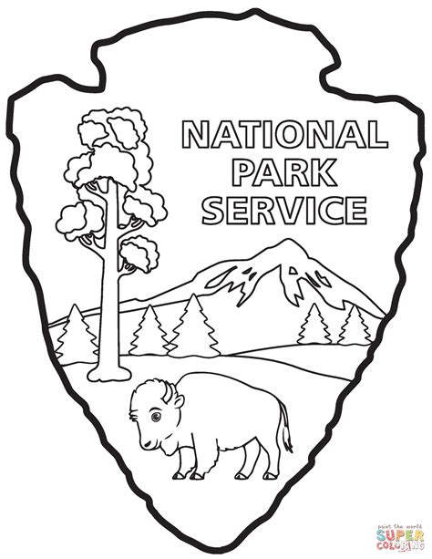 NPS Arrowhead coloring page | Free Printable Coloring Pages