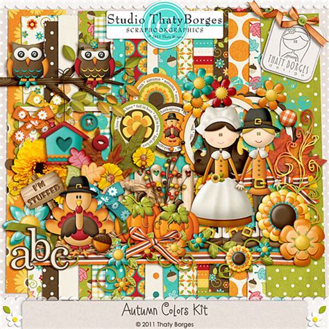 Free Scrap Kit Autumn Colors From Autumn Scrap Kits