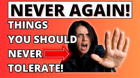 13 Things You Should Never Tolerate In Life YouTube