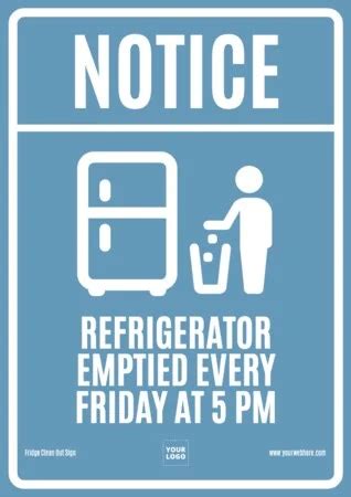 Free Fridge Clean Out Sign Templates