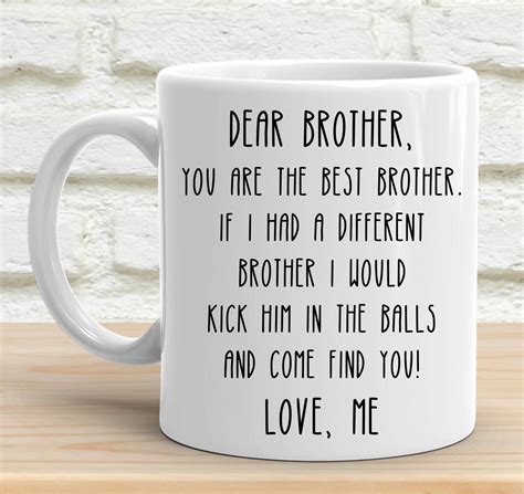 Funny Brother Mug Brother Ts From Sister Brother Gag Etsy Uk